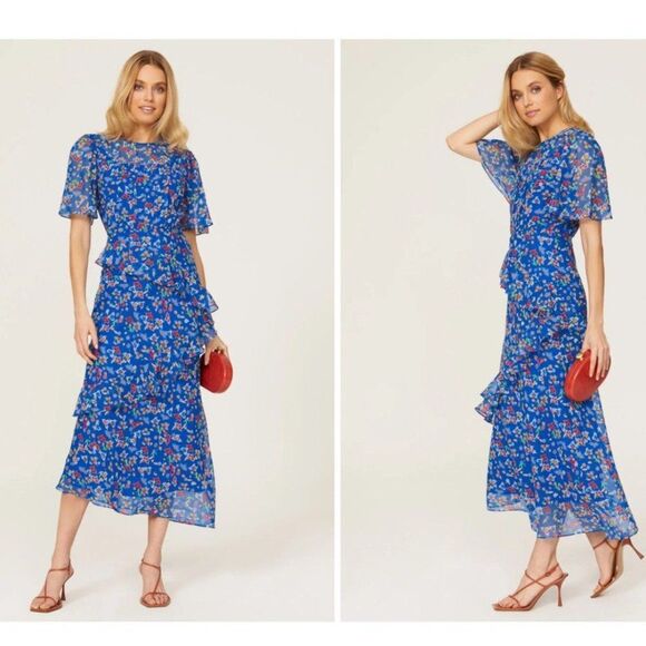 SALONI Dresses & Skirts - SALONI Vida Ruffled Dress